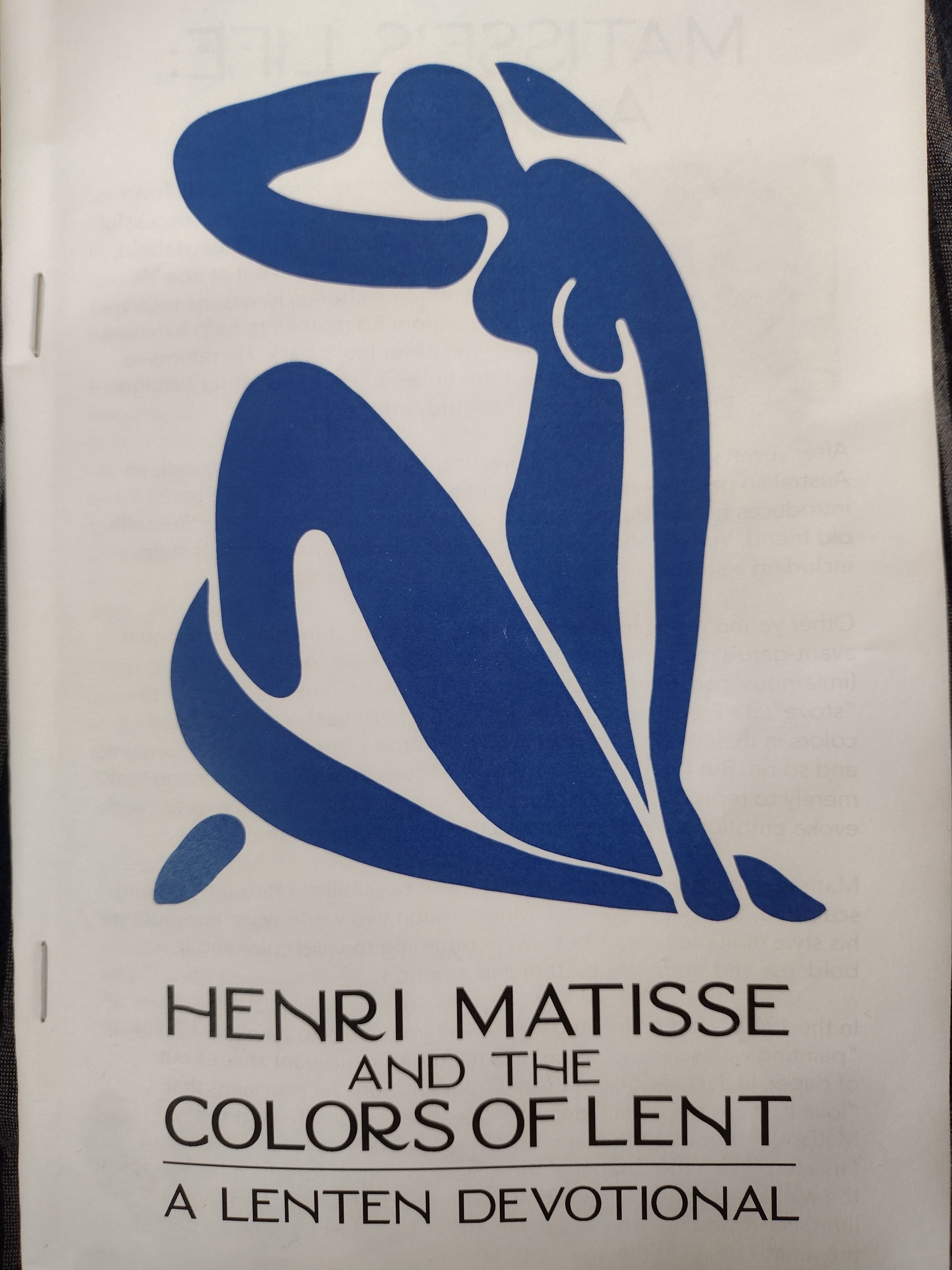 Lenten Book Study Matisse 2023